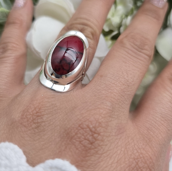 ❤️ JASPER STERLING SILVER RING - Picture 7 of 9